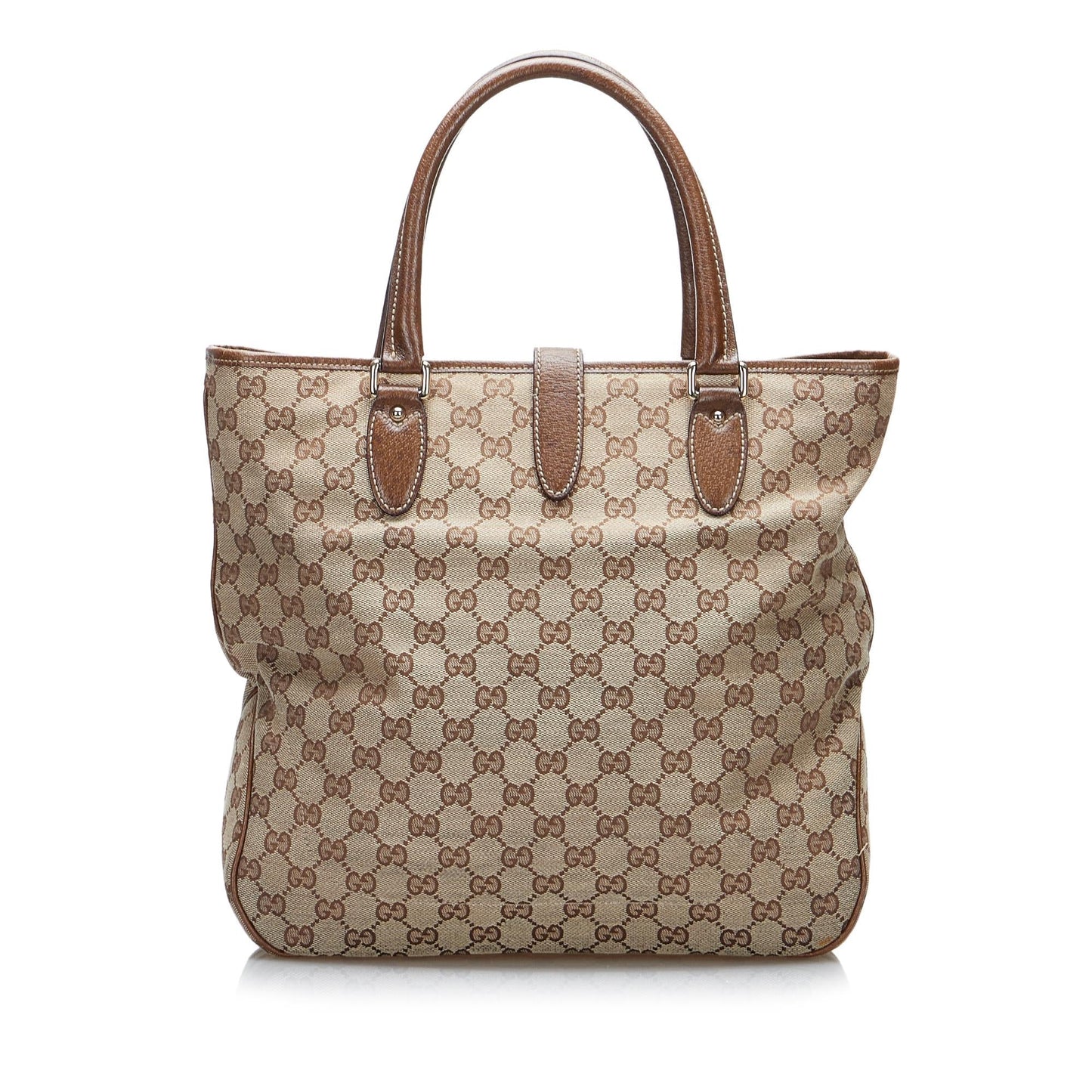 Gucci GG Canvas Jackie Piston Lock Tote (Bi3rMM)