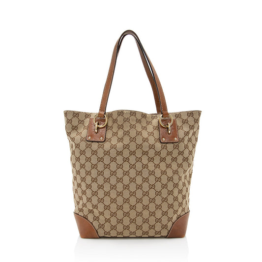 Gucci GG Canvas Medium Charm Tote - FINAL SALE (SHF-19339)