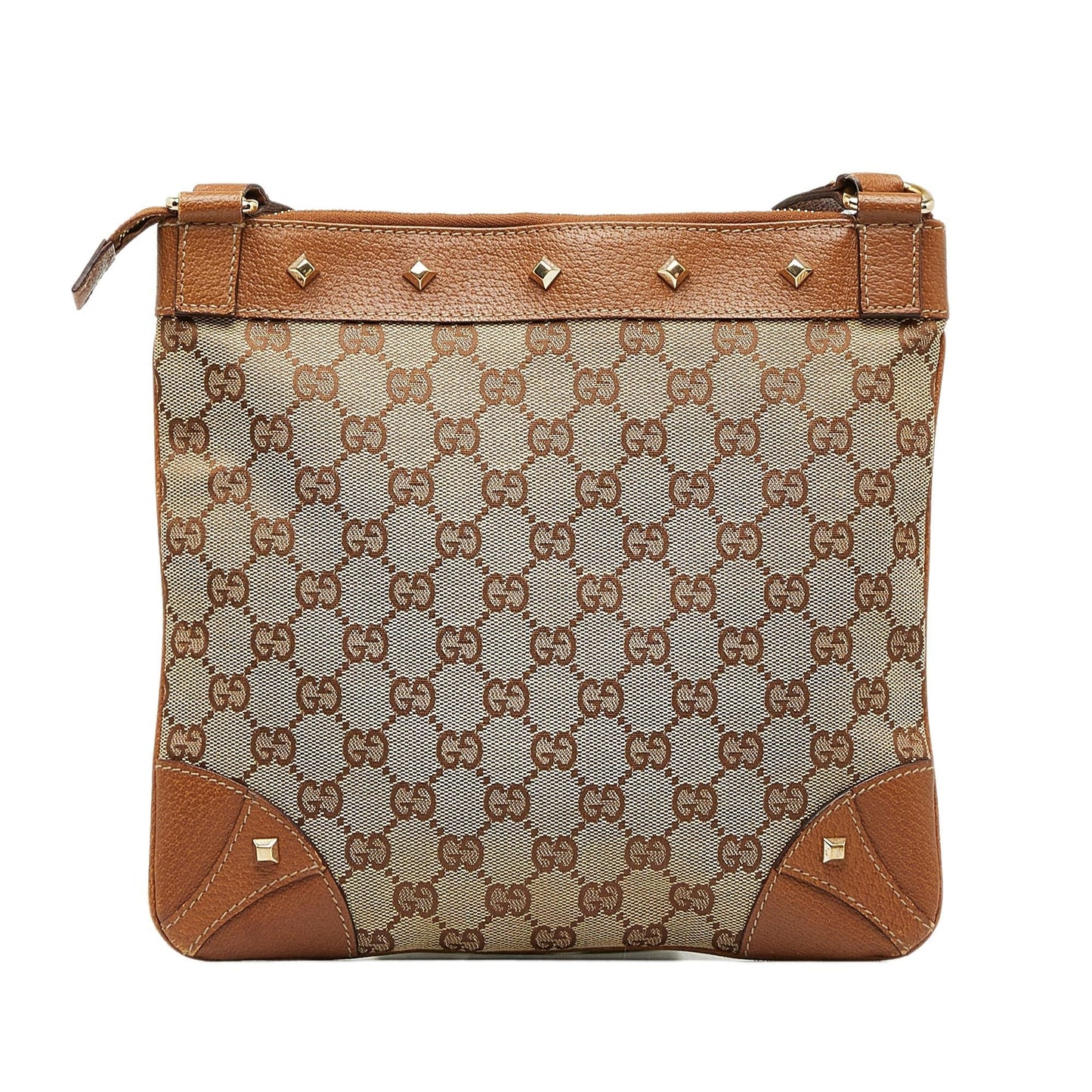Gucci GG Canvas Nailhead Crossbody (Mehcnj)