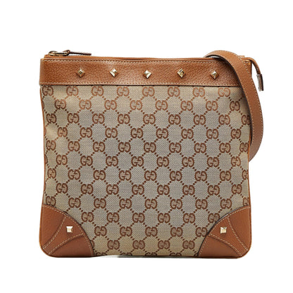 Gucci GG Canvas Nailhead Crossbody (Mehcnj)