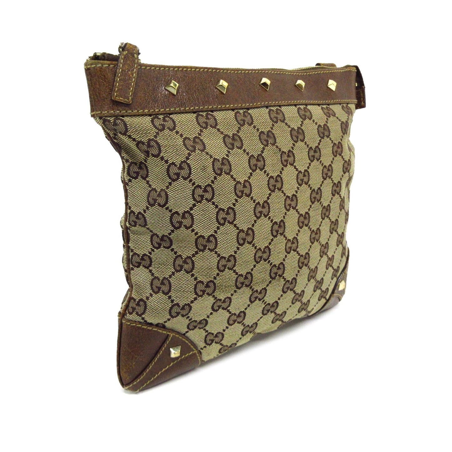 Gucci GG Canvas Nailhead Crossbody (whDSCc)