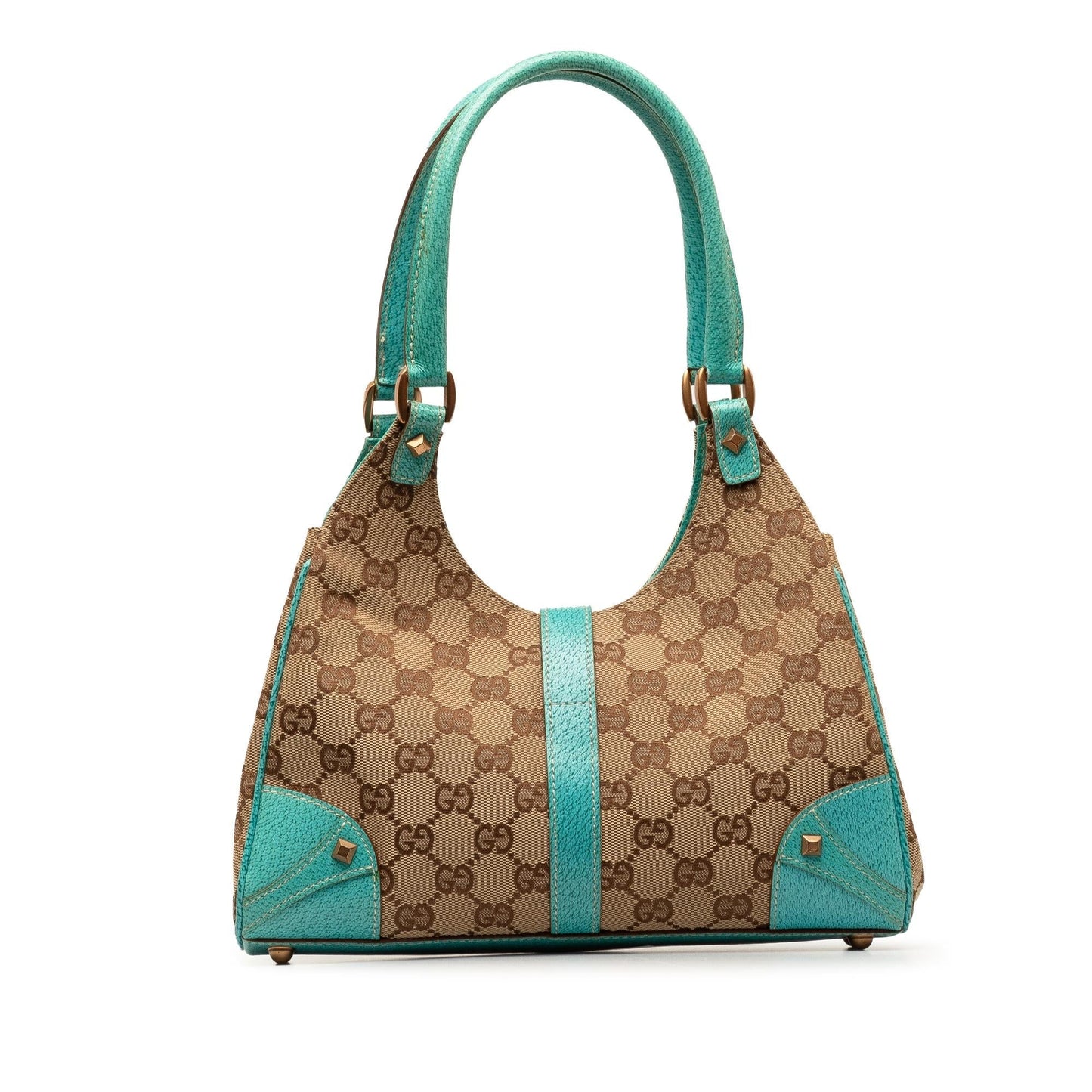 Gucci GG Canvas Nailhead Jackie Bardot Shoulder Bag (eDYueX)