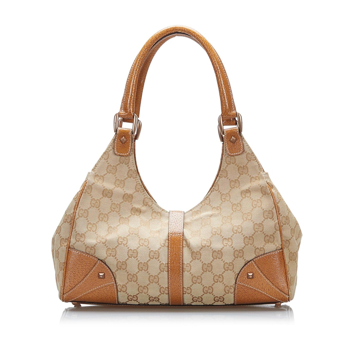 Gucci GG Canvas Nailhead Jackie Bardot (LGilwa)