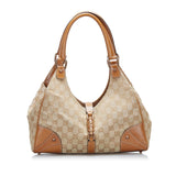 Gucci GG Canvas Nailhead Jackie Bardot (LGilwa)