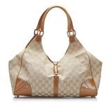 Gucci GG Canvas Nailhead Jackie Bardot (Lt4rqL)