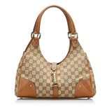 Gucci GG Canvas Nailhead Jackie Bardot (z8pNuY)