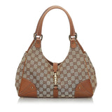Gucci GG Canvas Nailhead Jackie Shoulder Bag (33693)