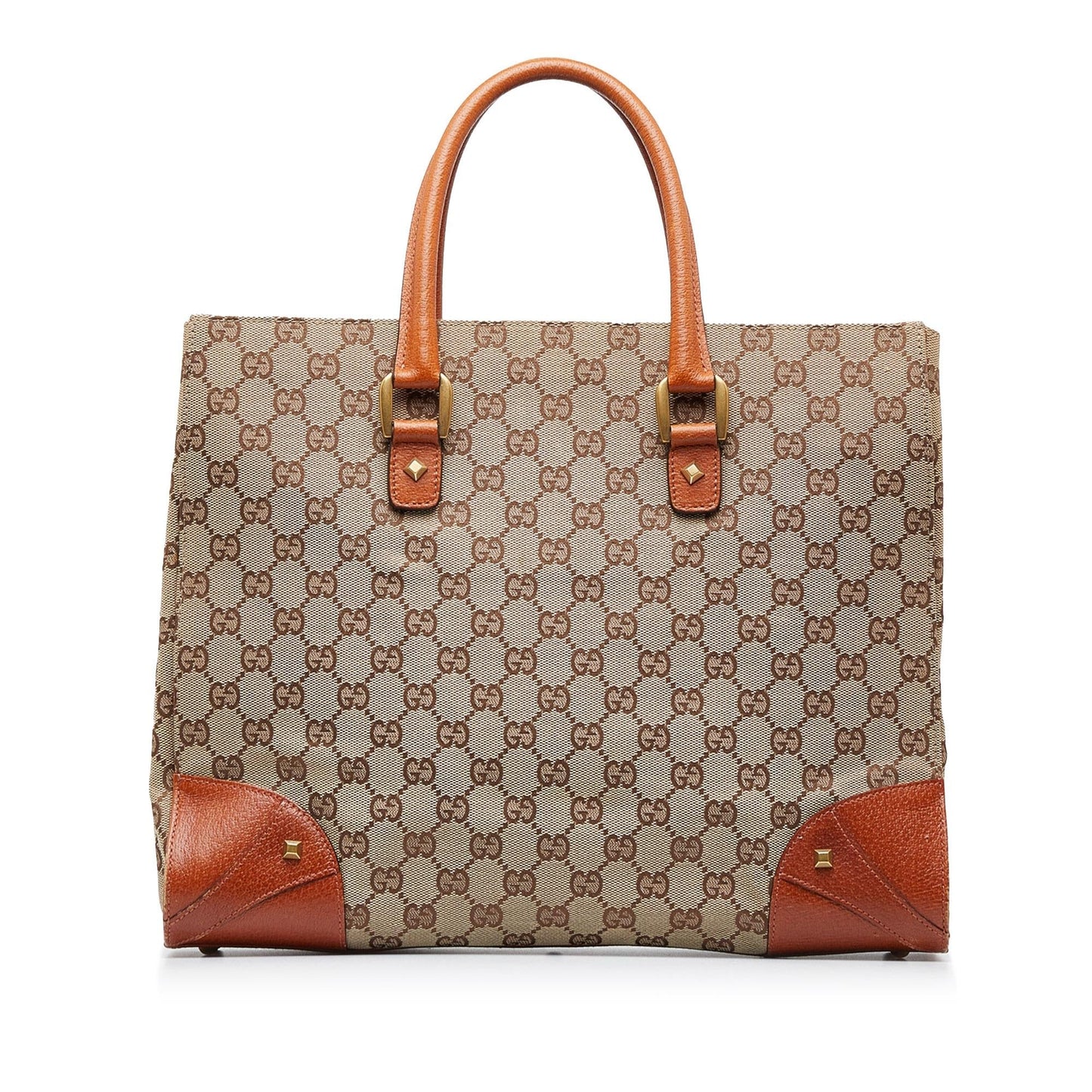 Gucci GG Canvas Nailhead Tote (WscBwZ)