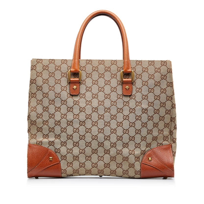 Gucci GG Canvas Nailhead Tote (WscBwZ)