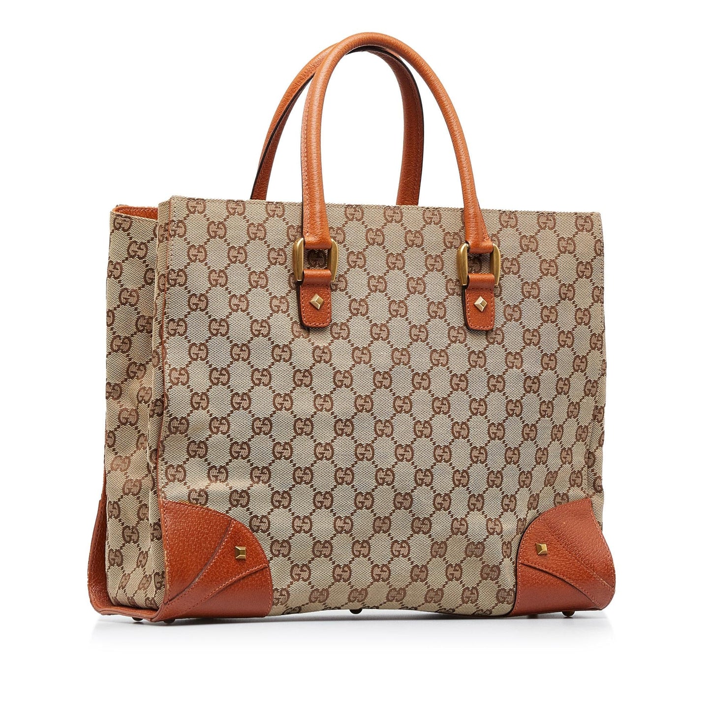Gucci GG Canvas Nailhead Tote (WscBwZ)