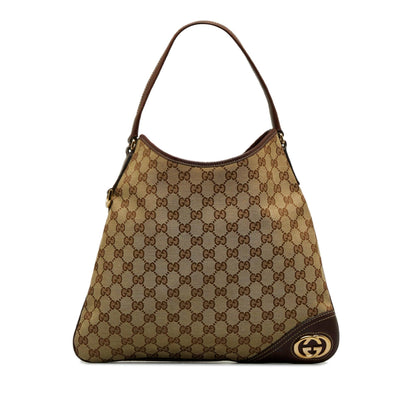 Gucci GG Canvas New Britt Hobo (M9DMWm)