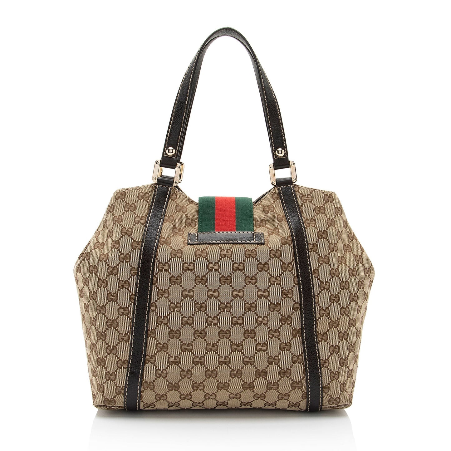 Gucci GG Canvas New Ladies Web Small Tote (SHF-eiujZp)