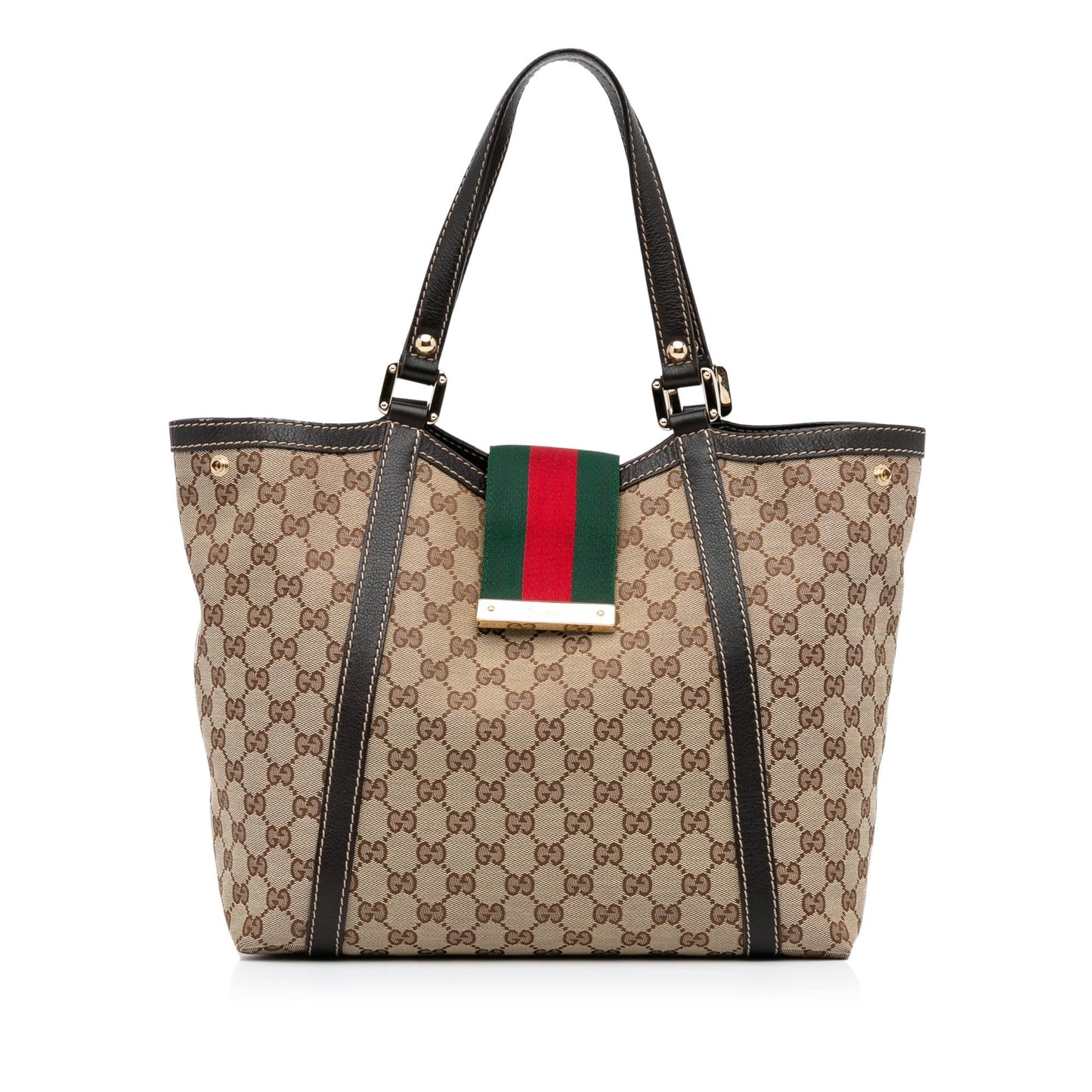 Gucci GG Canvas New Ladies Web Tote (rjYda9)