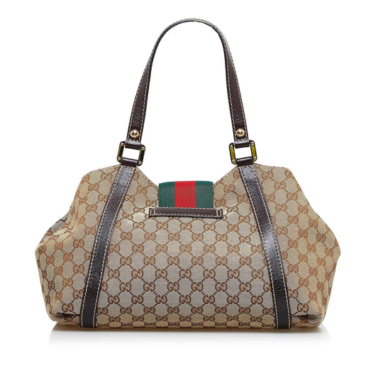 Gucci GG Canvas New Ladies Web Tote (nXYCc6)