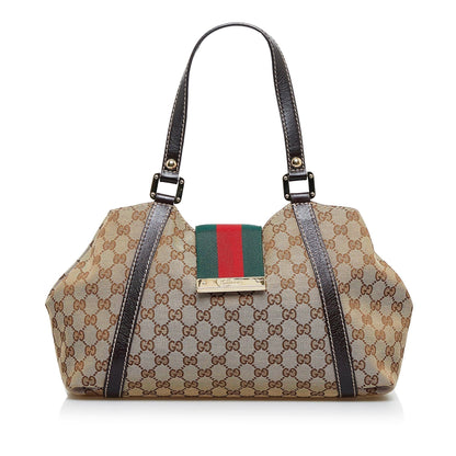 Gucci GG Canvas New Ladies Web Tote (nXYCc6)