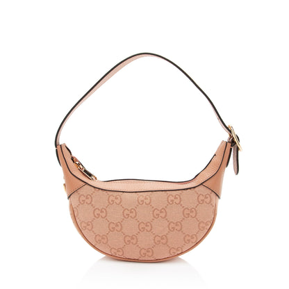 Gucci GG Canvas Ophidia Half Moon Mini Hobo (SHF-1rDKVw)