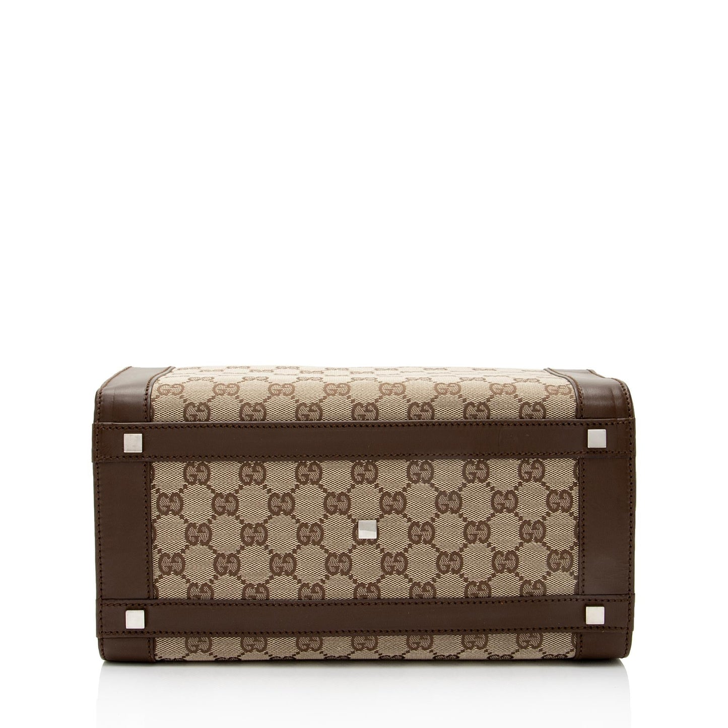 Gucci GG Canvas Padlock Top Handle Train Case (SHF-3uBuOE)