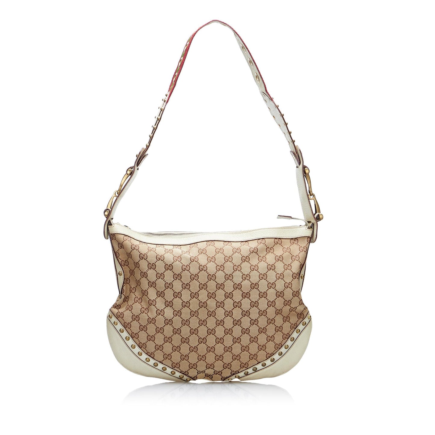 Gucci GG Canvas Pelham Studded Hobo Bag (vlHJxE)
