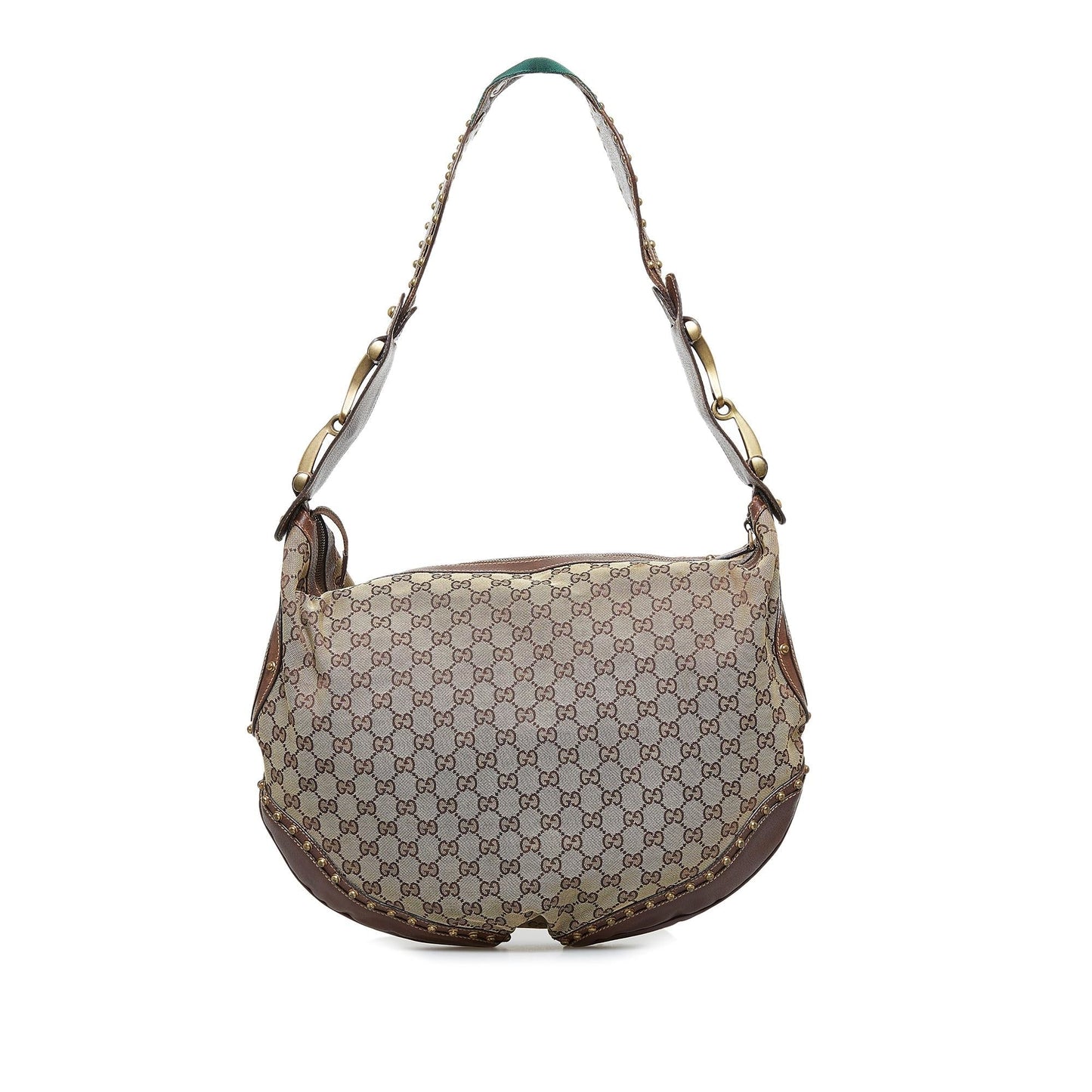 Gucci GG Canvas Pelham Studded Hobo Bag (w72l4p)