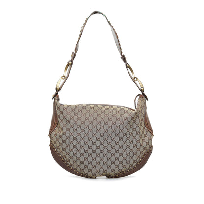 Gucci GG Canvas Pelham Studded Hobo Bag (w72l4p)