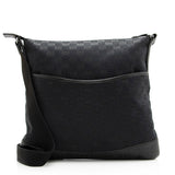 Gucci GG Canvas Perforated Leather Messenger Bag (SHF-20533)