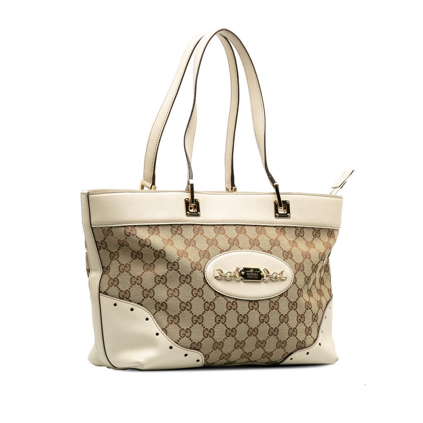 Gucci GG Canvas Punch Tote Bag (9tCHfx)