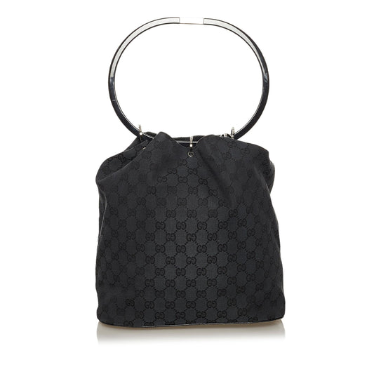 Gucci GG Canvas Ring Handle Handbag (SHG-28500)