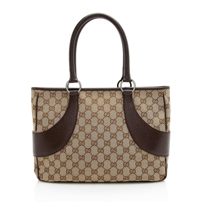 Gucci GG Canvas Ring Medium Zip Tote (SHF-22955)