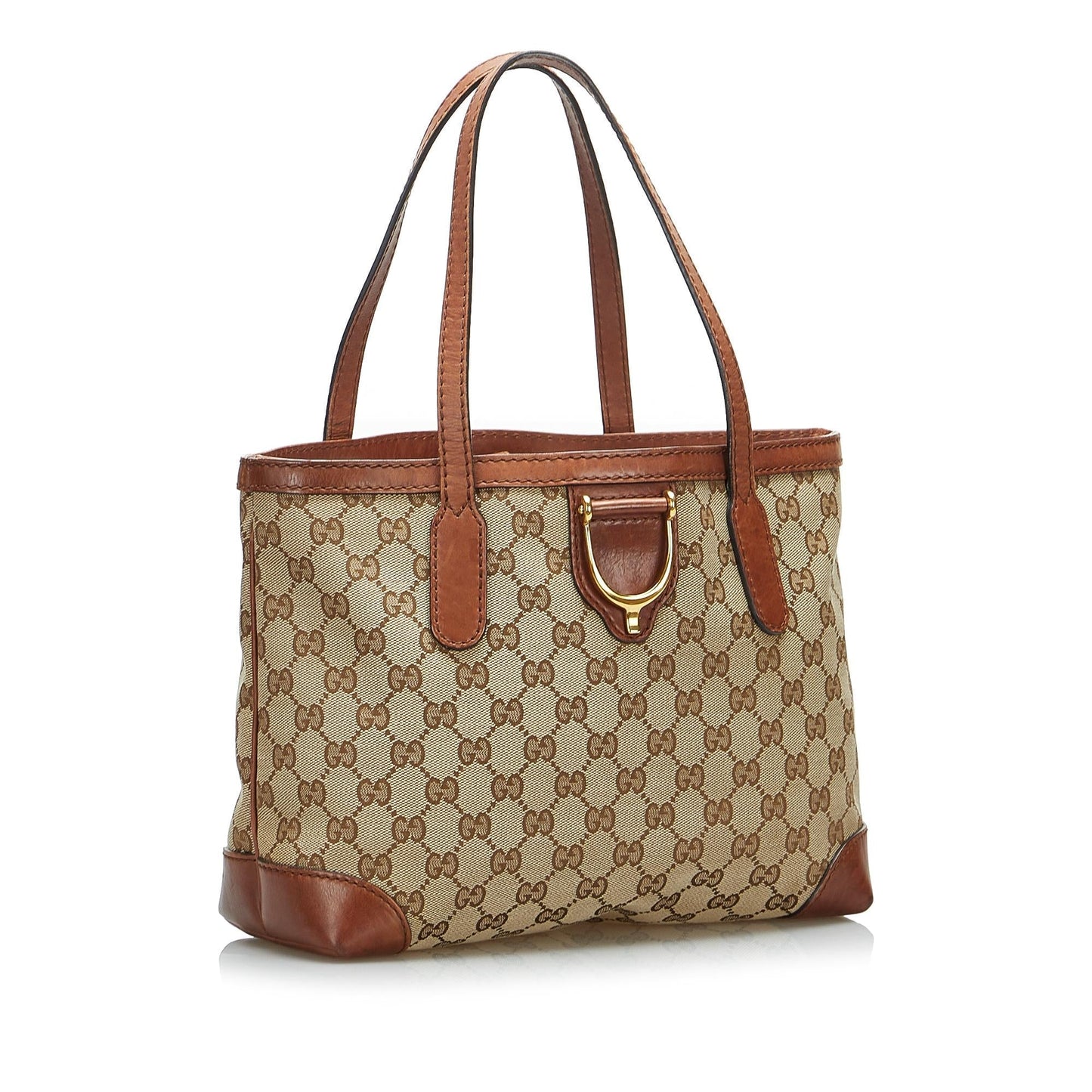 Gucci GG Canvas Stirrup Handbag (4H8XJO)