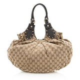 Gucci GG Canvas Studded Pelham Small Shoulder Bag (SHF-19024)
