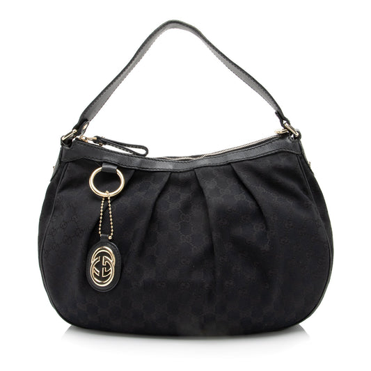 Gucci GG Canvas Sukey Hobo (SHF-23397)