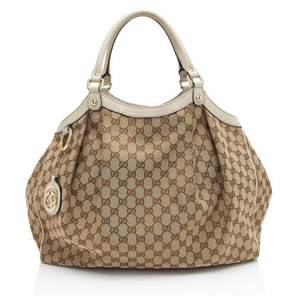 Gucci GG Canvas Sukey Large Tote (SHF-A7XQdb)