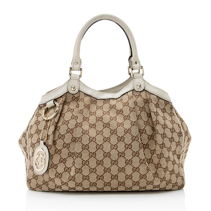 Gucci GG Canvas Sukey Medium Tote (SHF-20695)