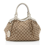 Gucci GG Canvas Sukey Medium Tote (SHF-20695)