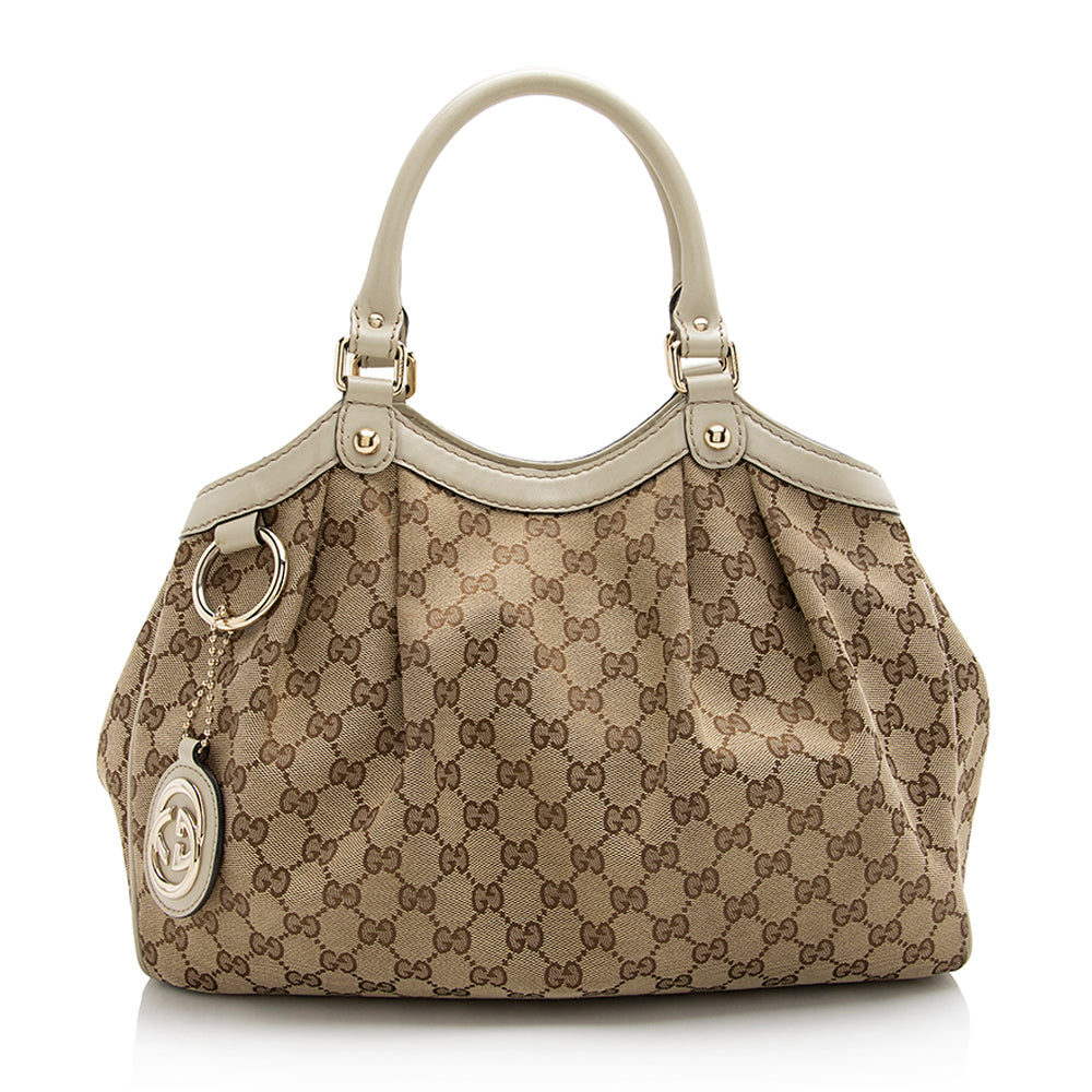 Gucci GG Canvas Sukey Medium Tote (SHF-21958)