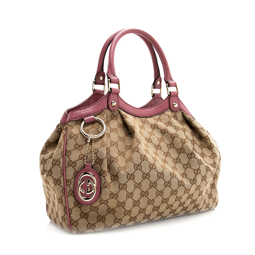 Gucci GG Canvas Sukey Medium Tote (SHF-20013)