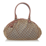 Gucci GG Canvas Sukey Satchel (SHG-32301)