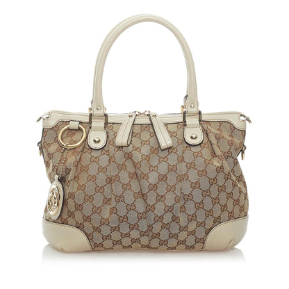 Gucci GG Canvas Sukey Satchel (33280)