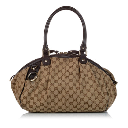 Gucci GG Canvas Sukey Satchel (34504)