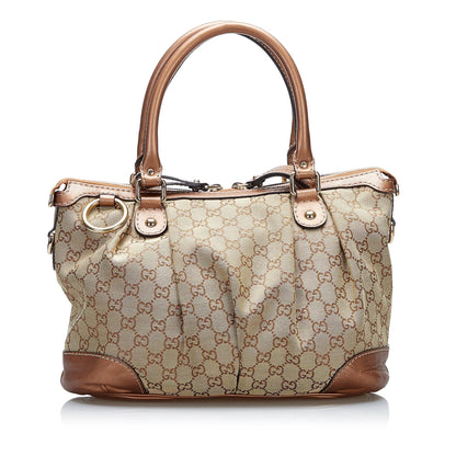 Gucci GG Canvas Sukey Satchel (tzQVlR)