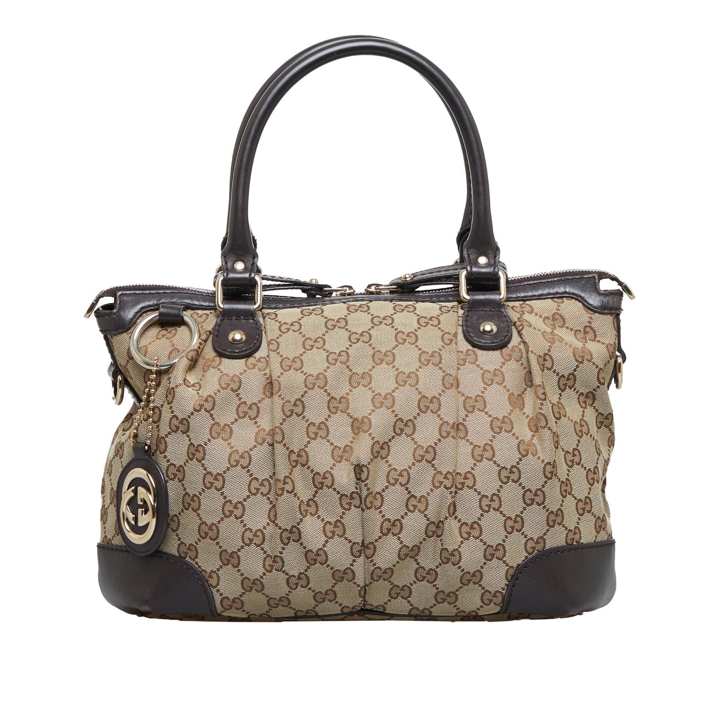 Gucci GG Canvas Sukey Satchel (O2Zpoa)