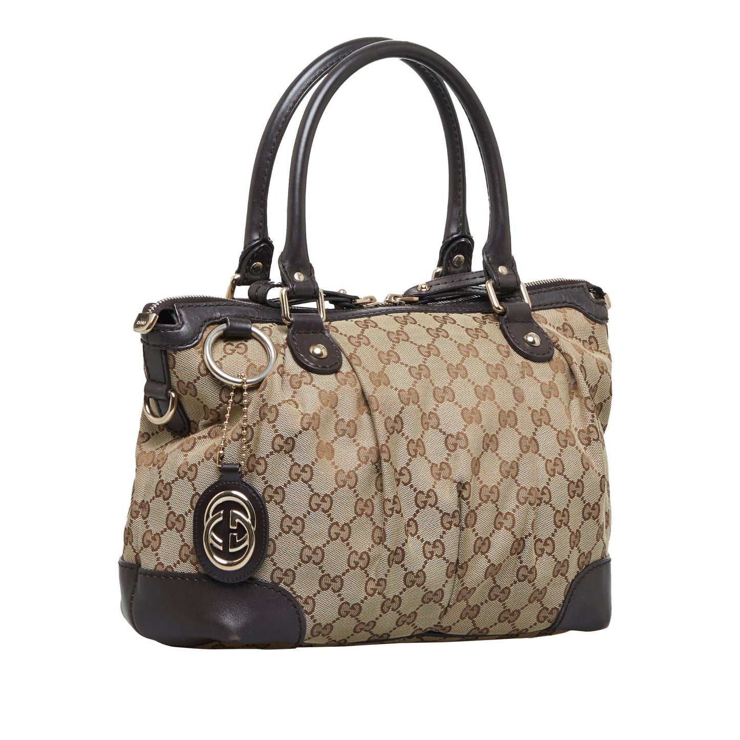 Gucci GG Canvas Sukey Satchel (O2Zpoa)