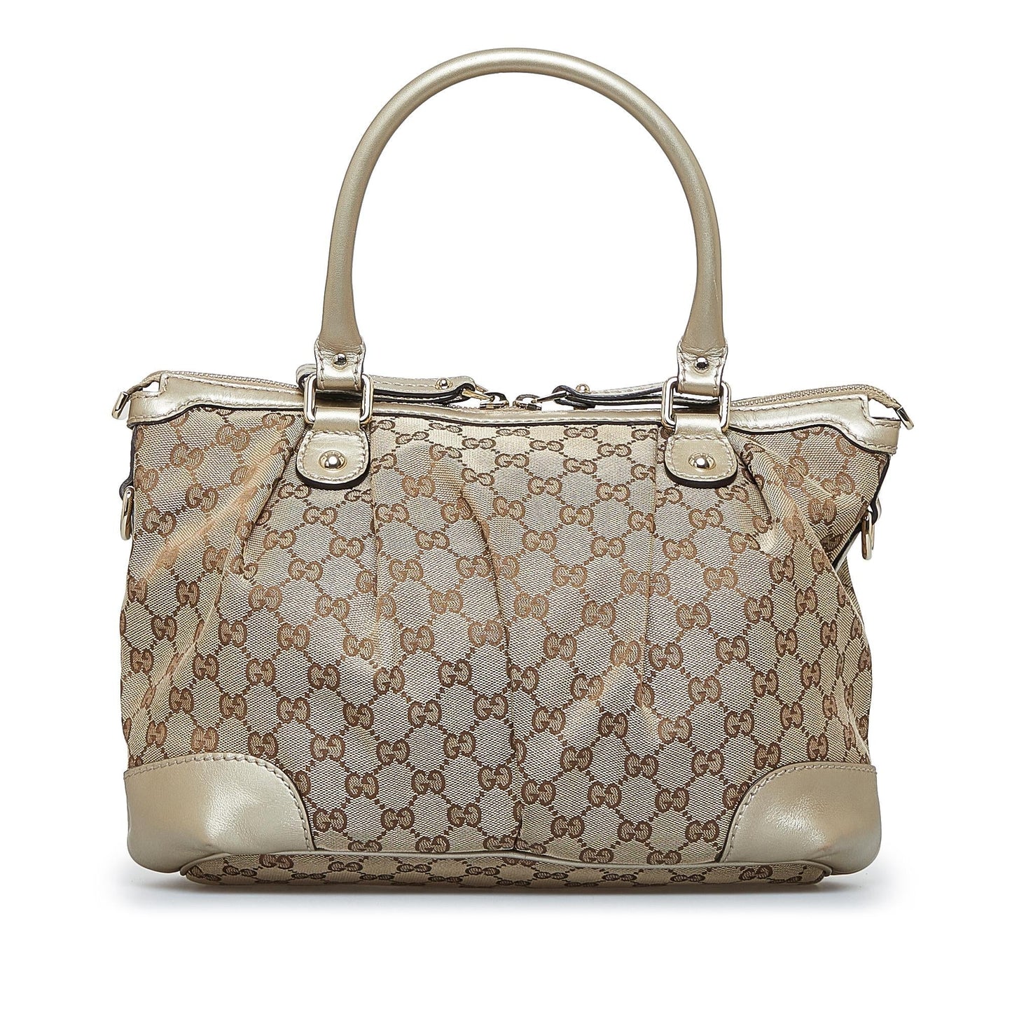 Gucci GG Canvas Sukey Satchel (Qp9hPO)