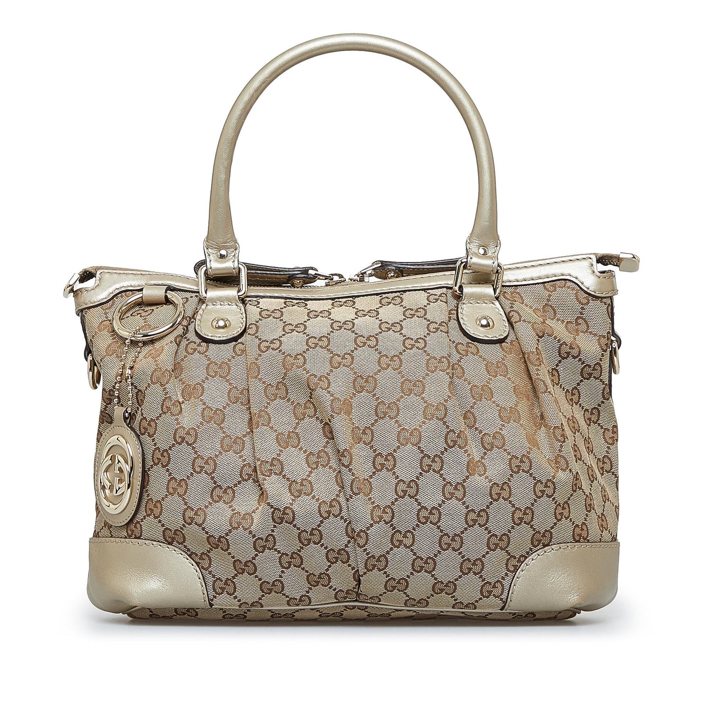 Gucci GG Canvas Sukey Satchel (Qp9hPO)
