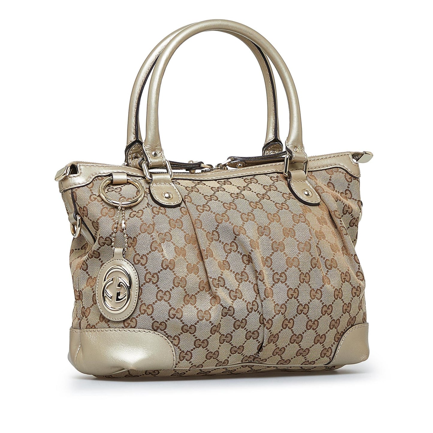 Gucci GG Canvas Sukey Satchel (Qp9hPO)