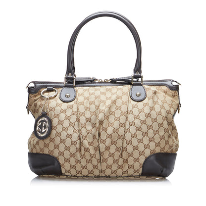 Gucci GG Canvas Sukey Satchel (nqGXYm)