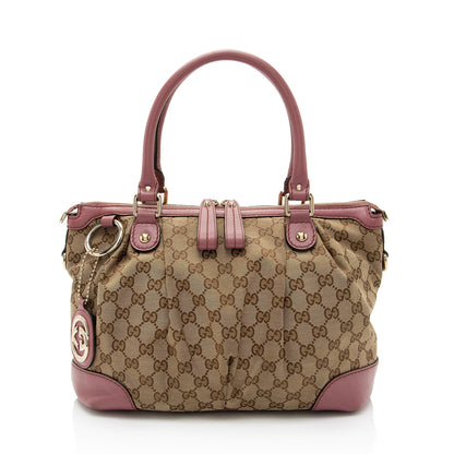 Gucci GG Canvas Sukey Medium Satchel (SHF-pOZTUq)