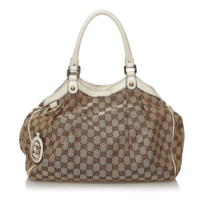 Gucci GG Canvas Sukey Tote Bag (SHG-32571)