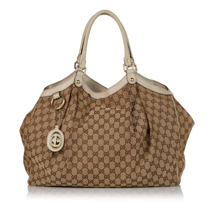 Gucci GG Canvas Sukey Tote Bag (34104)