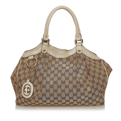 Gucci GG Canvas Sukey Tote Bag (34717)